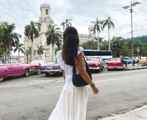 Turista visitando La Habana Cuba